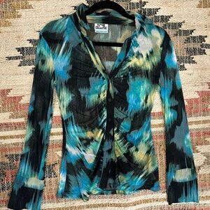 Future Collective x Gabriella Karefa-Johnson Mesh Ruched Button Up 🦋